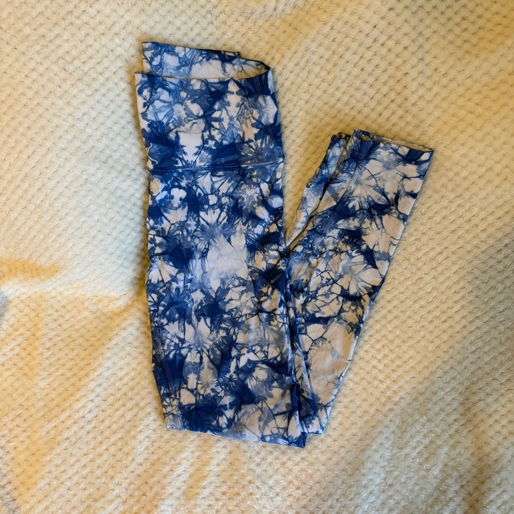 lululemon athletica Blue Tie-Dye Leggings